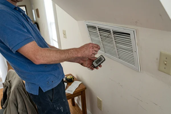 Measuring the supply air temperature split on a running system