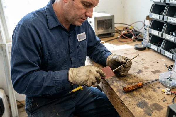 Cleaning a furnace flame sensor rod