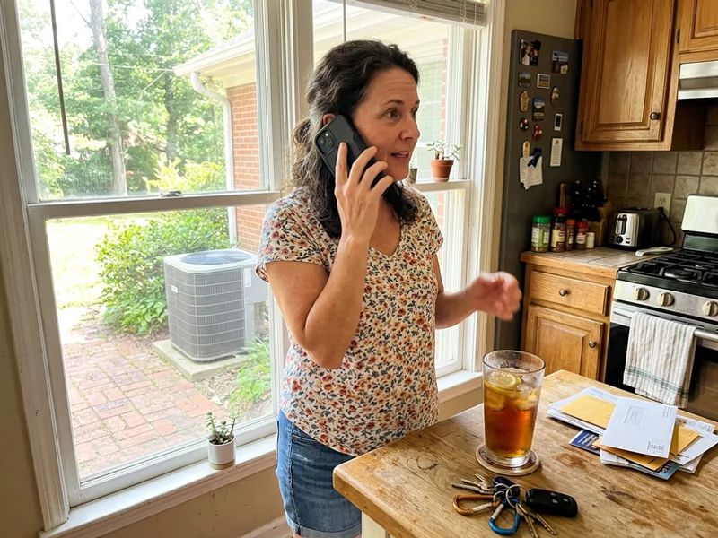 Alabama homeowner calling for AC repair on a hot afternoon